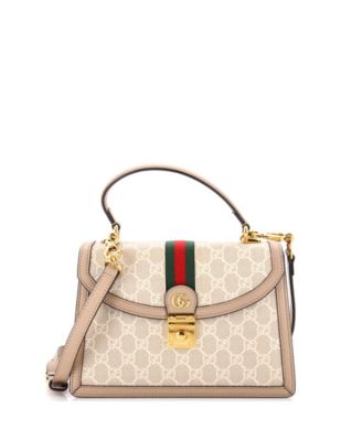 Small Ophidia Flap Top Handle Bag GG Coated Canvas