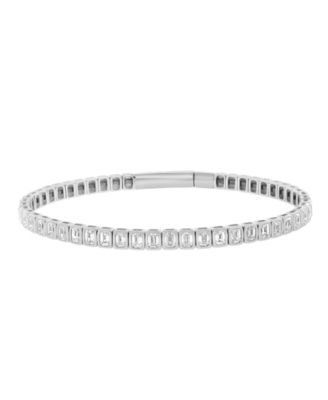 Lab-Grown Diamond Emerald Cut Bangle Bracelet (2-7/8 ct. t.w.) in 14k White Gold