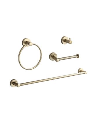 4 Pieces 24" Bathroom Hardware Accessory Set Towel Rack