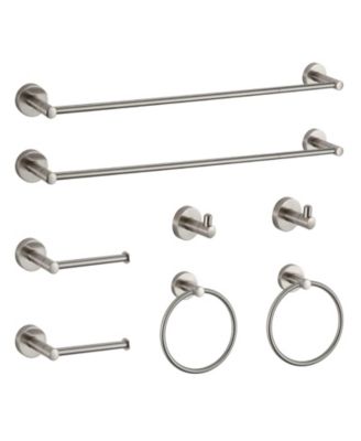 8 Pieces Bathroom Hardware Set Towel Bar Accessory