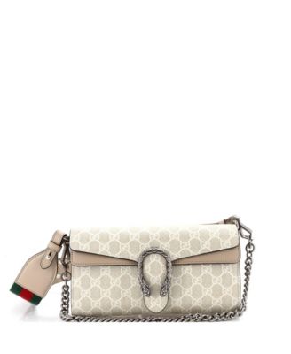 Small Dionysus East-West Flap Bag GG Coated Canvas