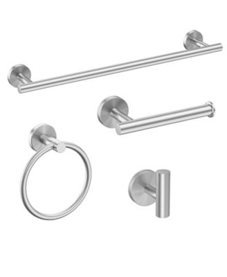 4pieces Bathroom Hardware Accessories Set Towel Bar 18"