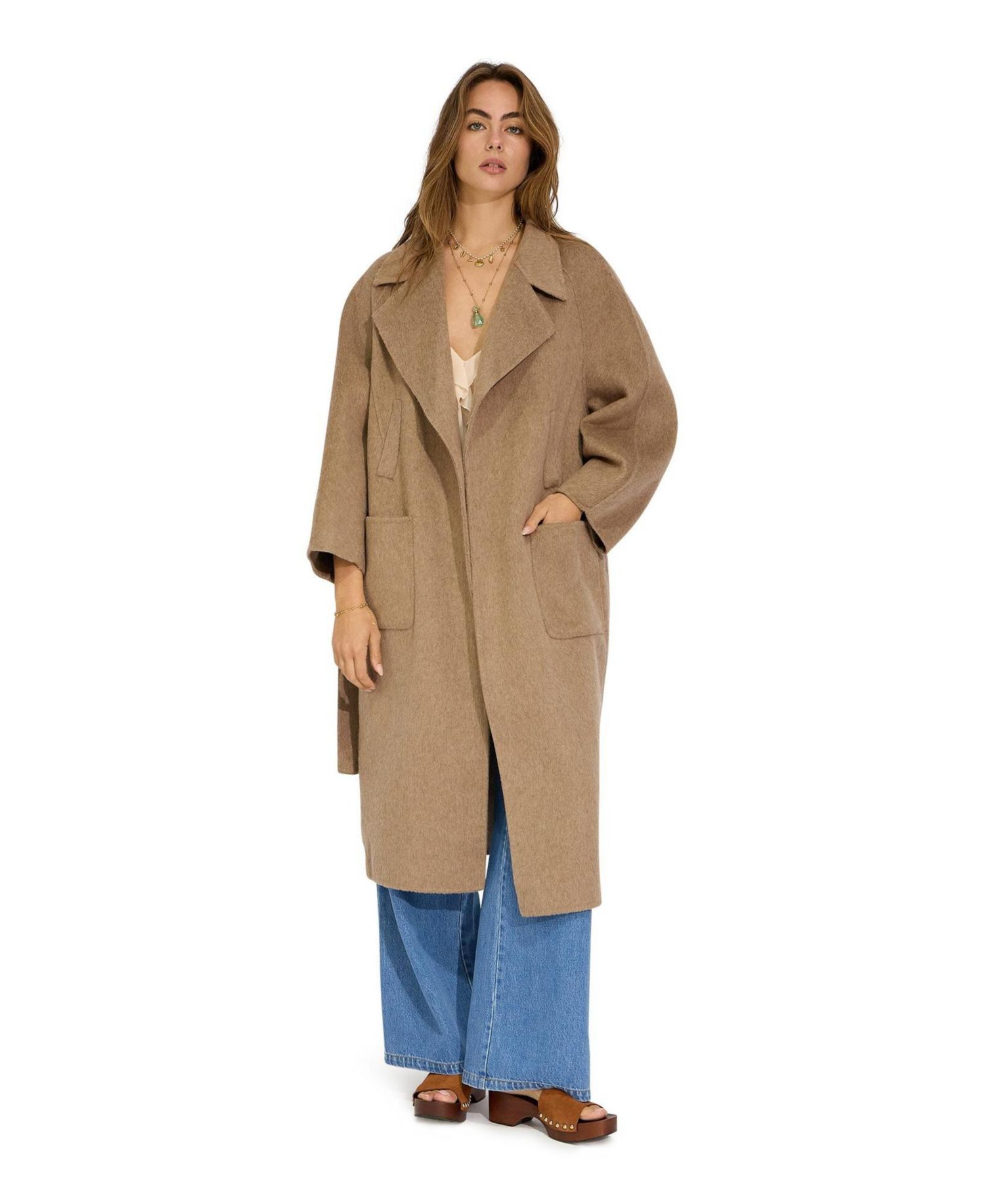Women's Big Girl Wool Blend Coat