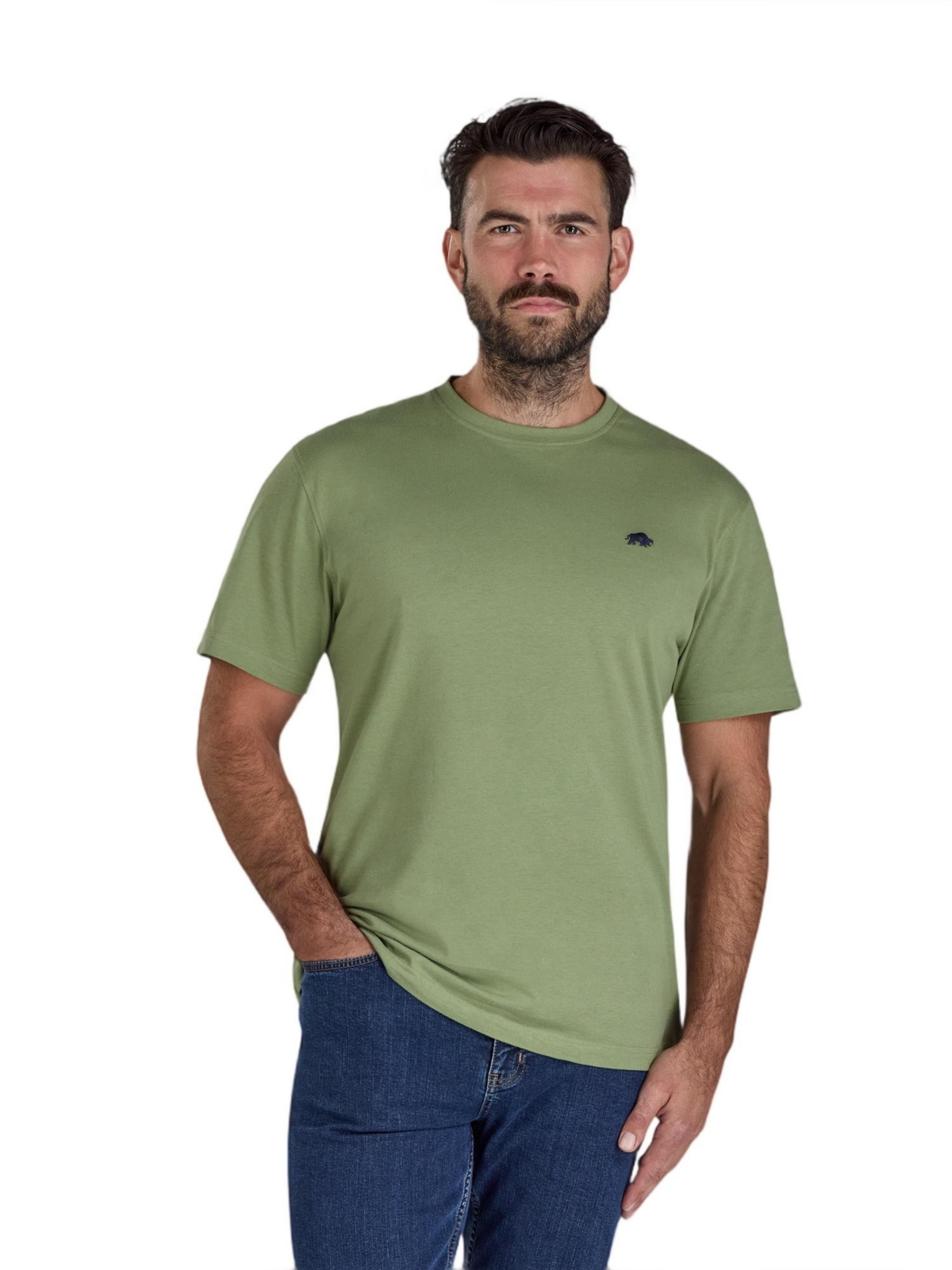 Raging Bull Men's Cotton Blend T-Shirt - Olive