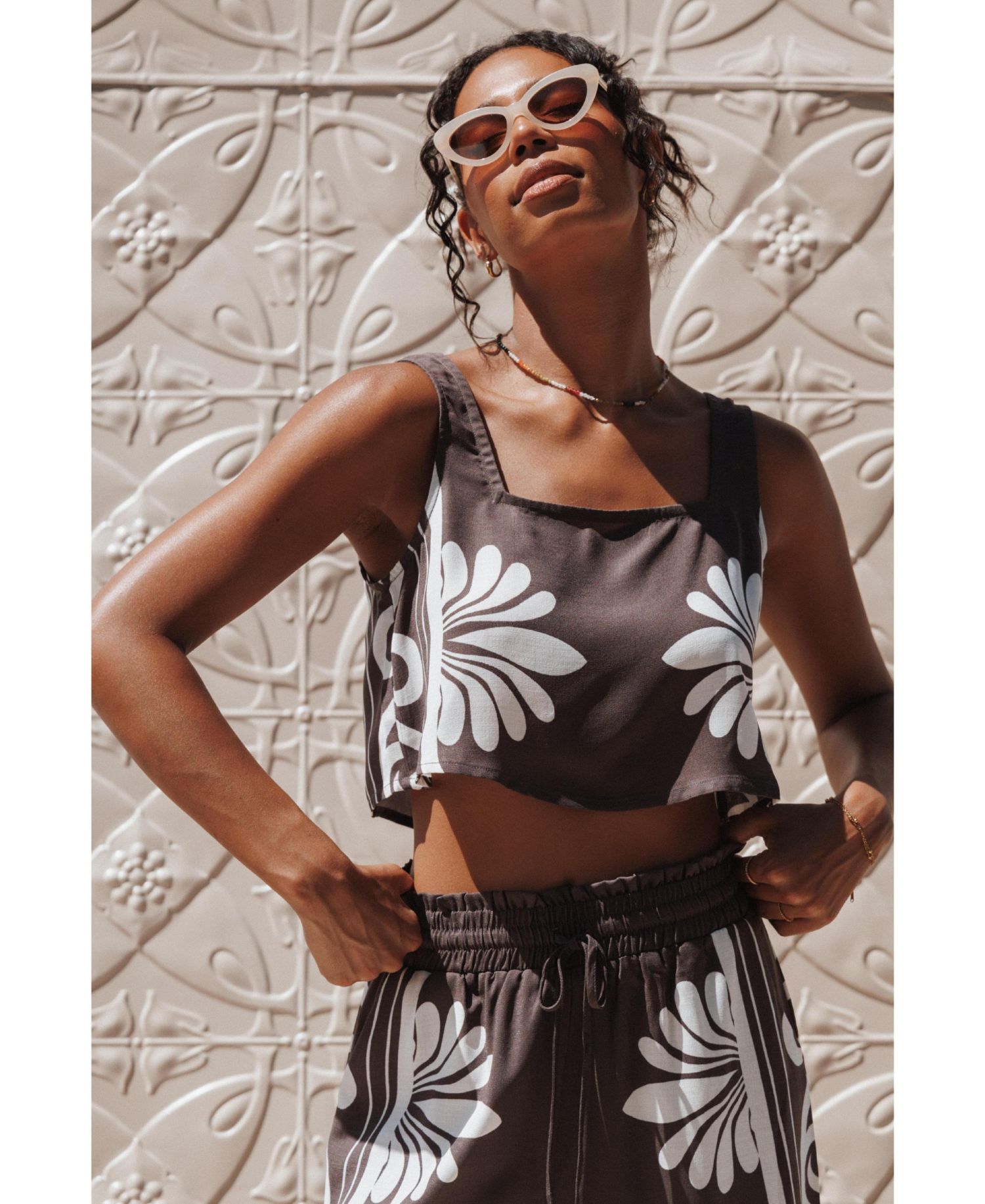 Women's Timothy Cropped Square-Neckline Wide-Leg Top and Pants, 2-Piece Set