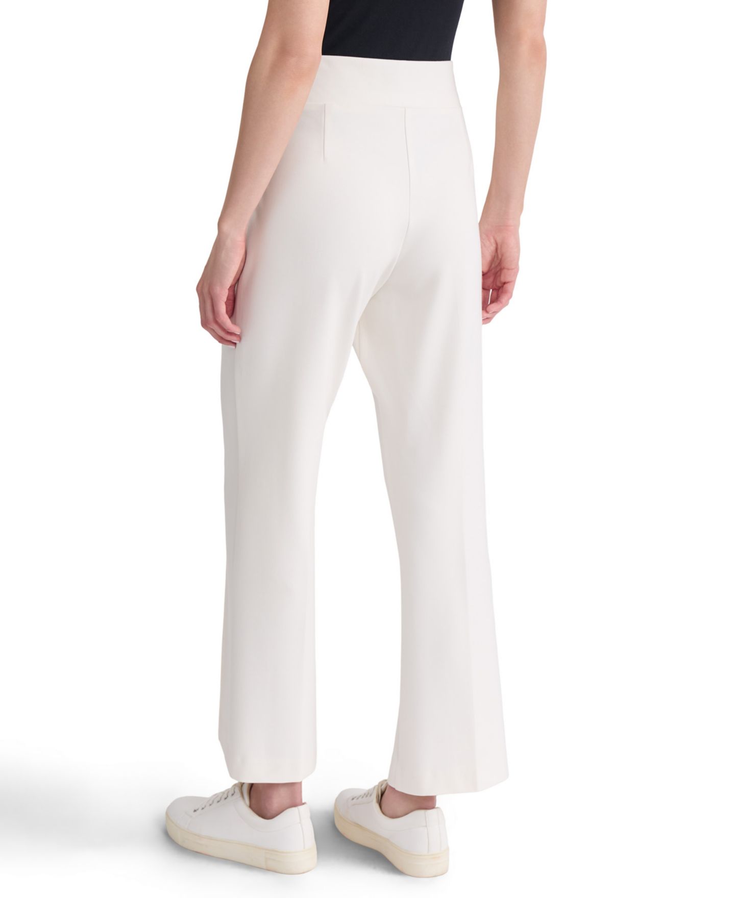 Женские брюки Jones New York Serenity High-Waisted Pintuck Straight, цвет: Белый песочный — фото 3