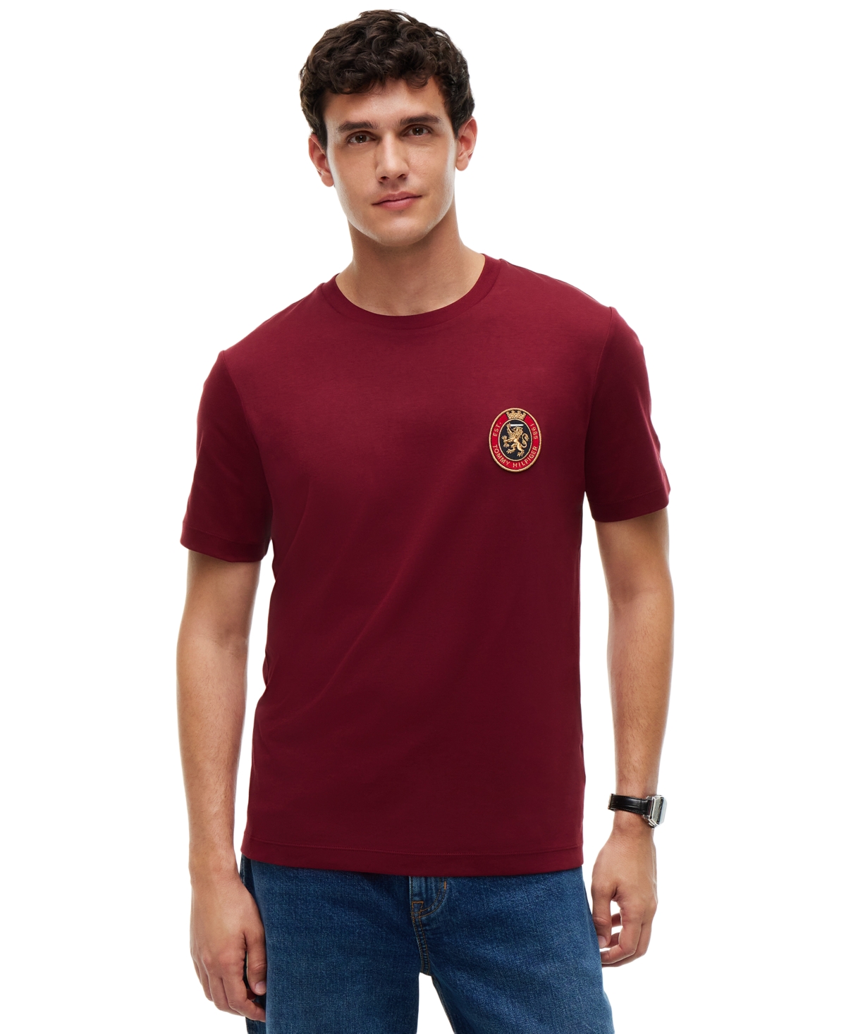 Tommy Hilfiger Men's Light Interlock Pocket Crest Regular-Fit T-Shirt
