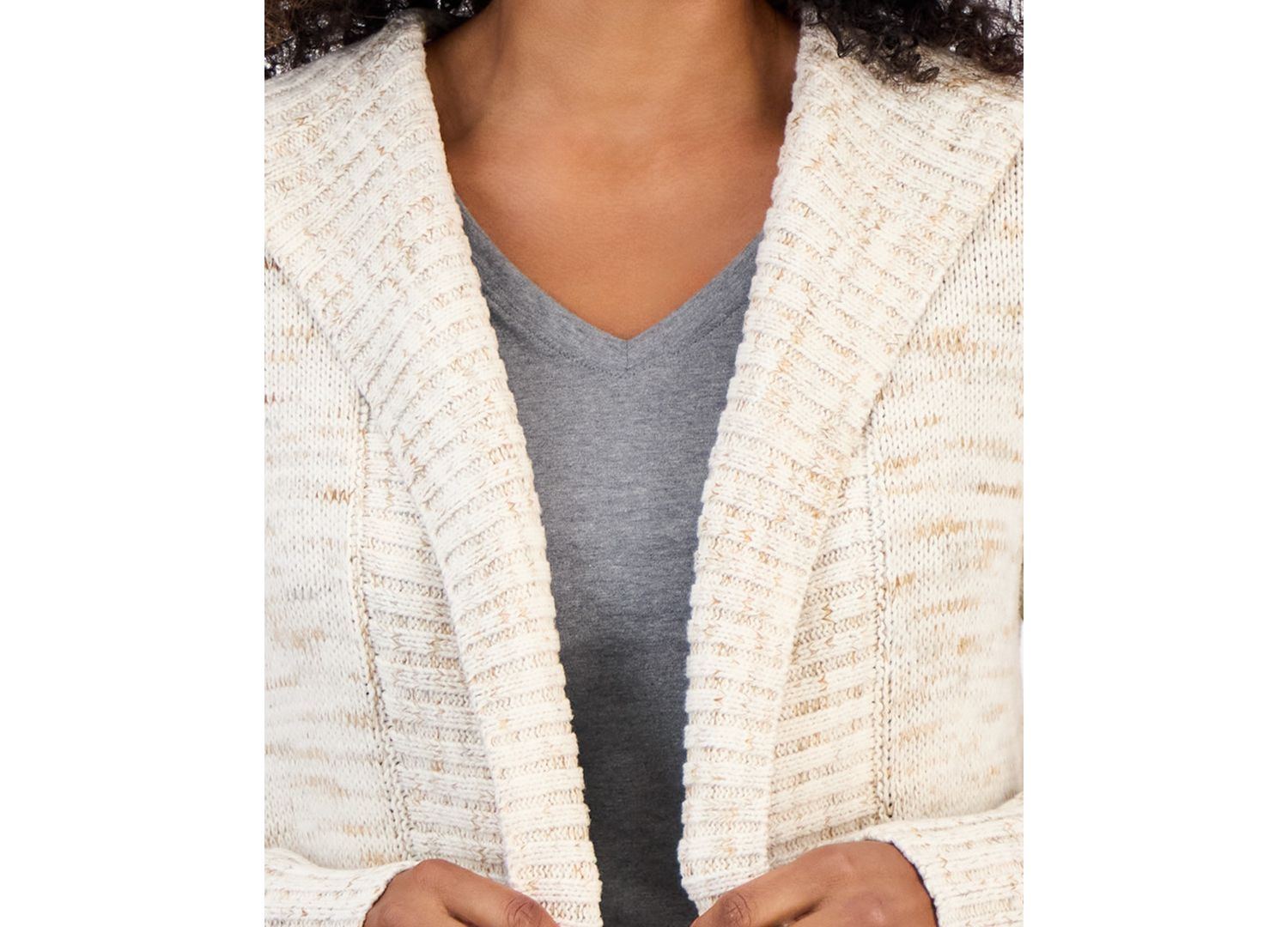 Women's Hooded Open-Front Cardigan