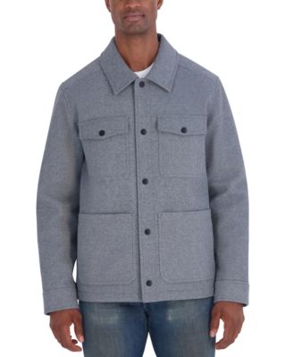 Men's Quilted-Lined Shirt Collar Jacket