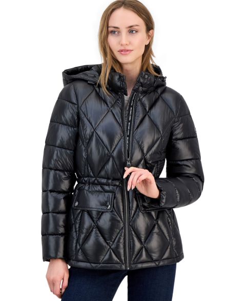 Женская куртка MICHAEL Michael Kors Hooded Anorak Packable Puffer, цвет: Чёрный