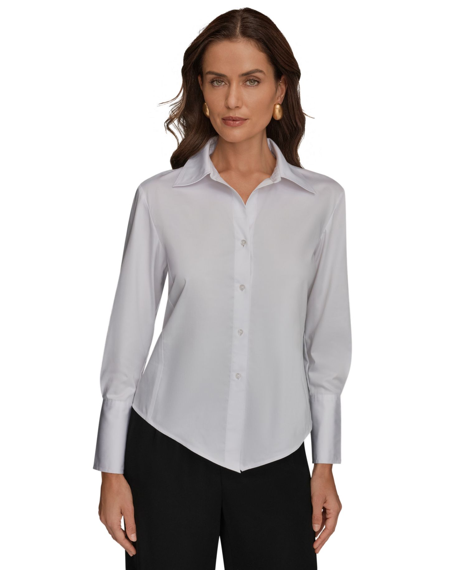 Women's Collared Poplin Shirt