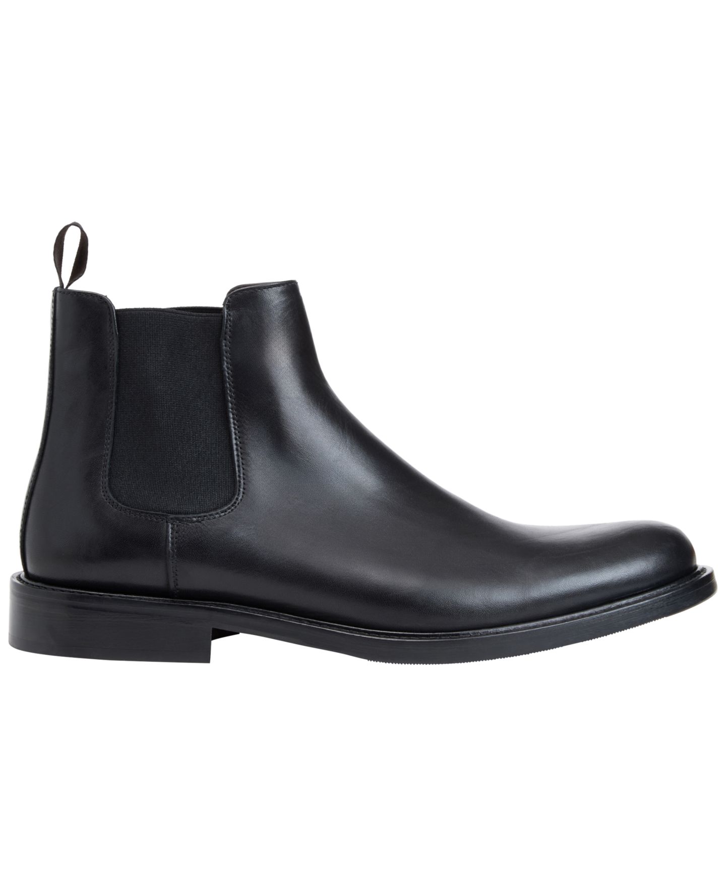 Мужские ботинки Bruno Magli Dado Italian Leather Round-Toe Chelsea, цвет: Чёрный — фото 2