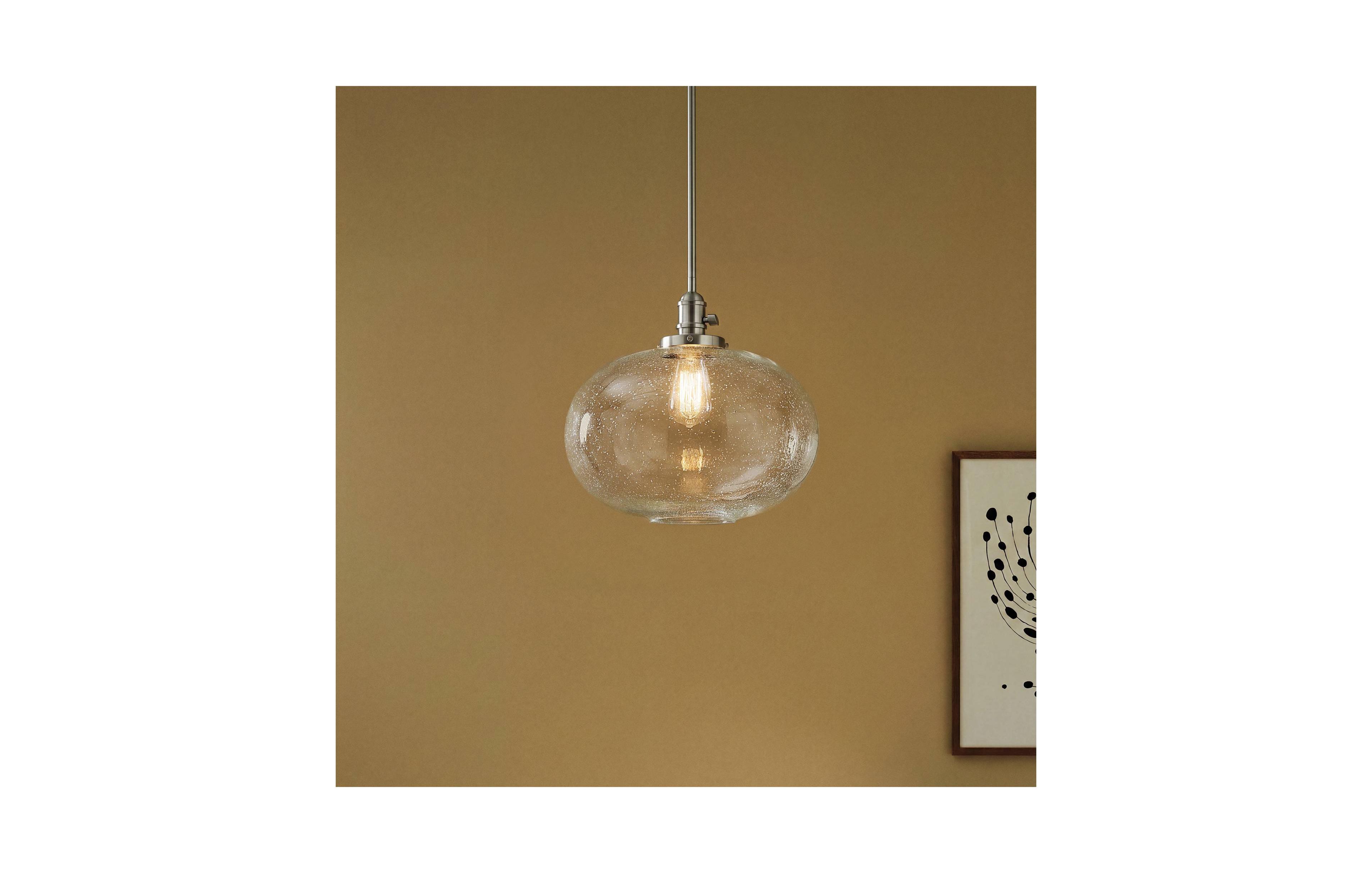 Kichler Avery 14 1/2" Wide Brushed Nickel Clear Glass Globe Pendant