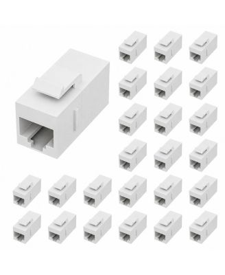Cat6A RJ45 Female to Female Keystone Coupler for Cat6A/Cat6/Cat5E/Cat5