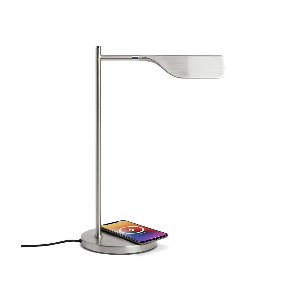Leaf 16" Industrial Led Desk Lamp with Wireless Charging Pad