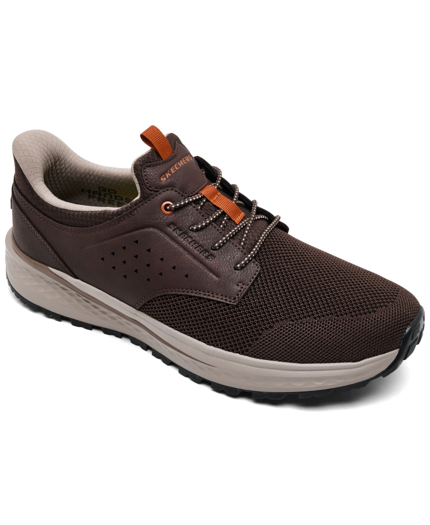 Мужские кроссовки-слипоны Skechers Slade Ultra для ходьбы с пеной с эффектом памяти, цвет: Коричневый — фото 1