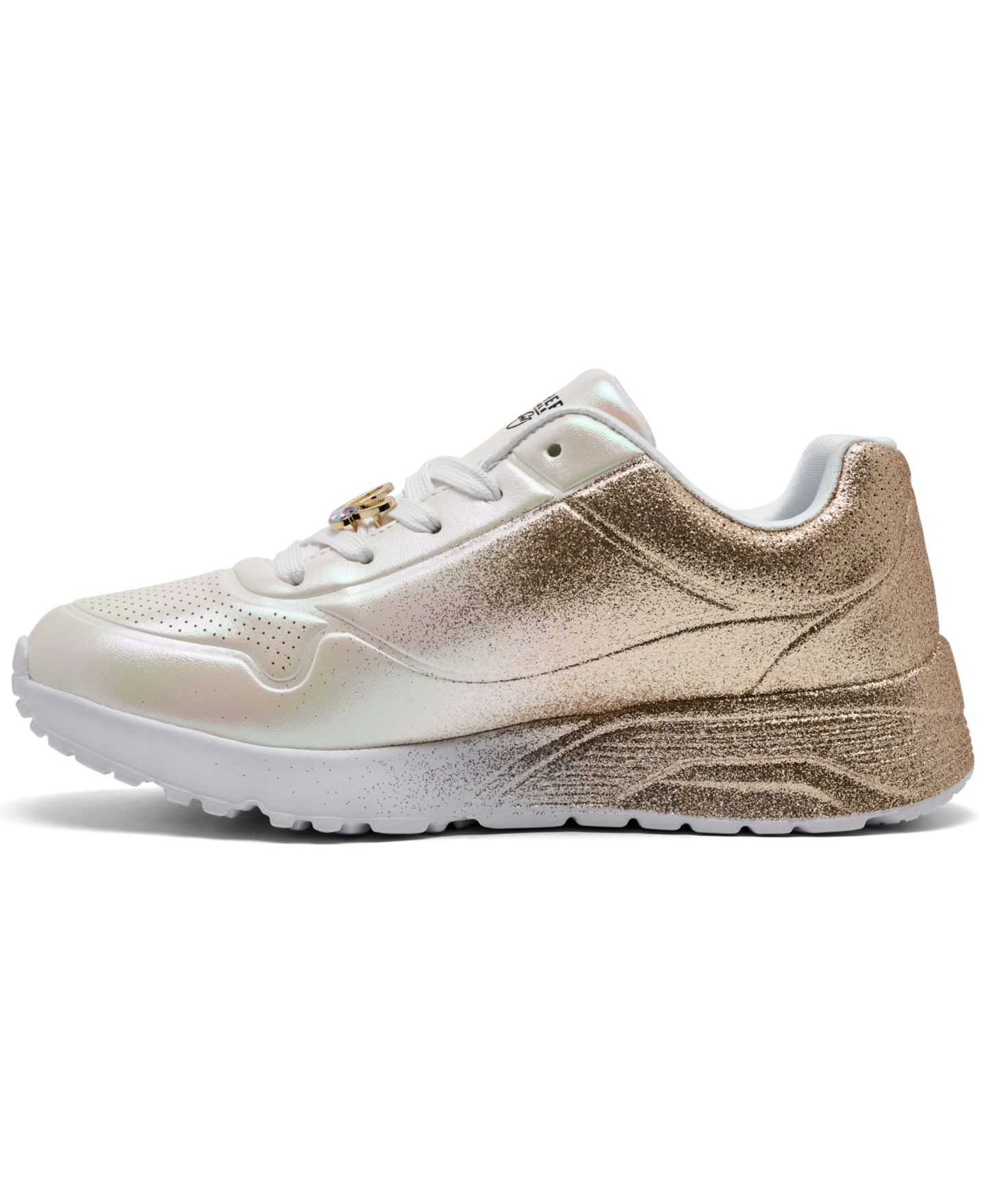 Детские кроссовки Skechers Uno Lite Heartdust Forever с memory foam, цвет: Белый / Золотой — фото 3