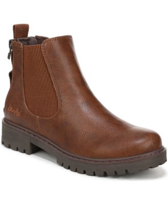 Women's Raffal Double Back Zipper Round Toe Faux Leather Chelsea Booties