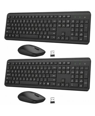 Full-Size Wireless Ergonomic Keyboard and Mouse Combo for Windows, Mac, Chrome OS, and Linux