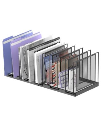 Vertical 5 Section Metal Desk File Organizer For Office Home Classroom