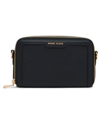 Double Zipper Medium Camera Crossbody Handbag