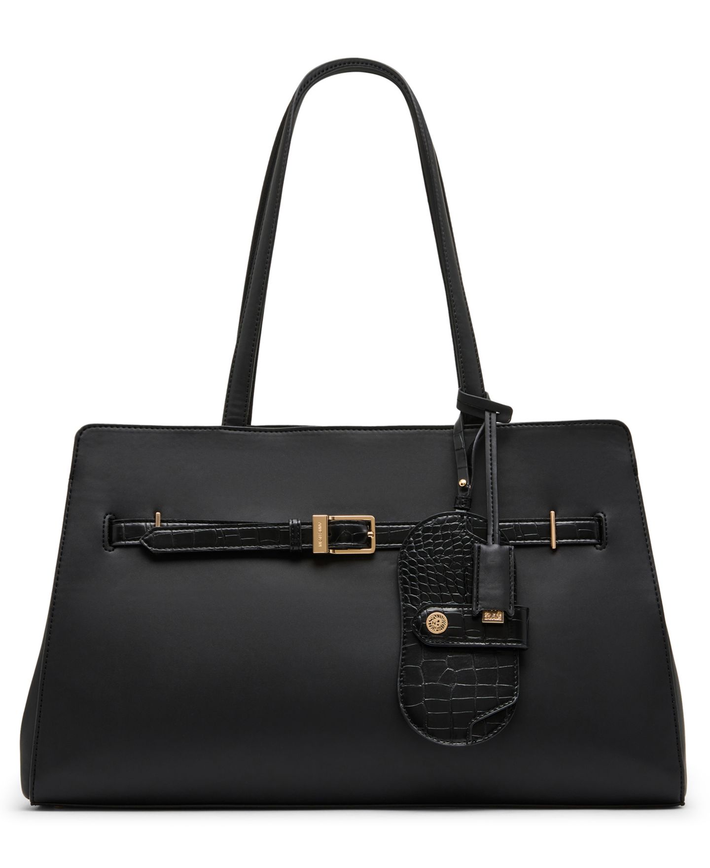 Женские сумки Anne Klein 4-Piece Large Laptop Work Tote Handbag Set, цвет: Чёрный — фото 5