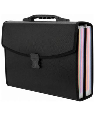 26 Pockets Expanding File Folder Organizer Durable Buckle Portable Handle