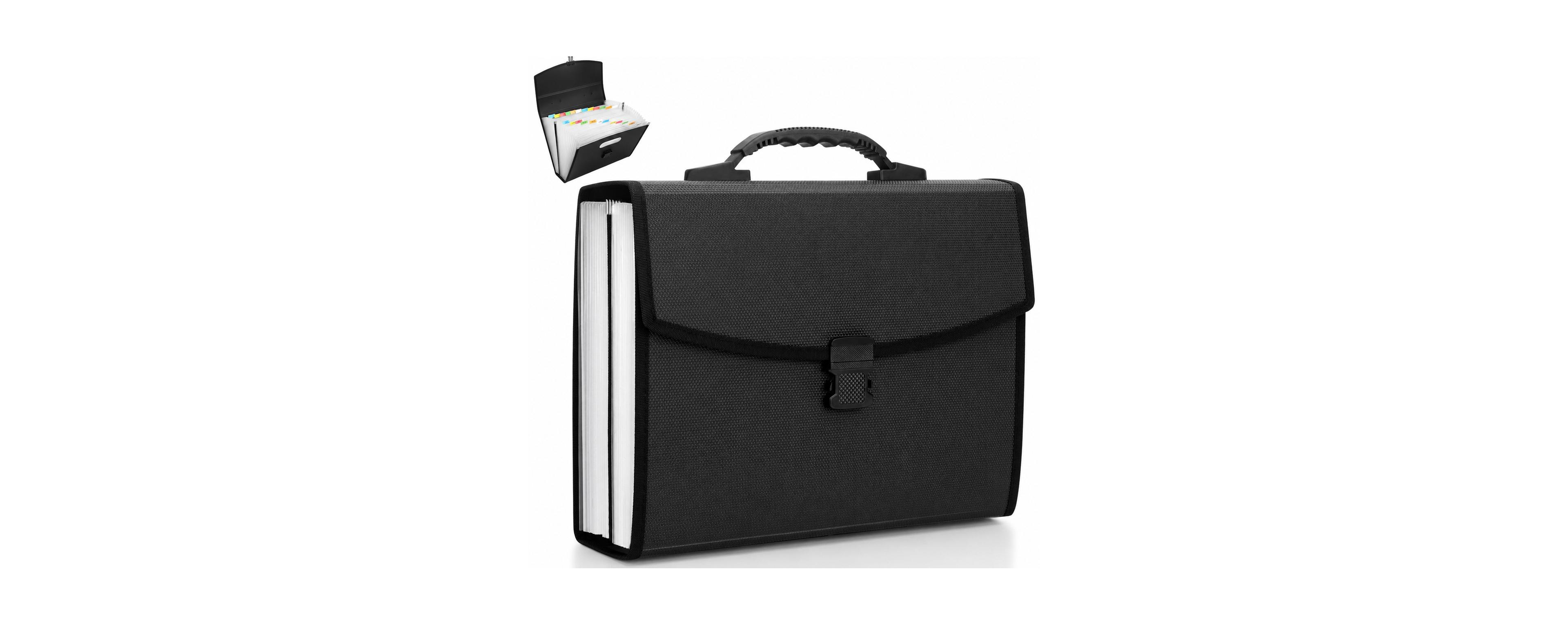 Four Candies 26 Pockets Expanding File Folder Organizer Durable Buckle Portable Handle