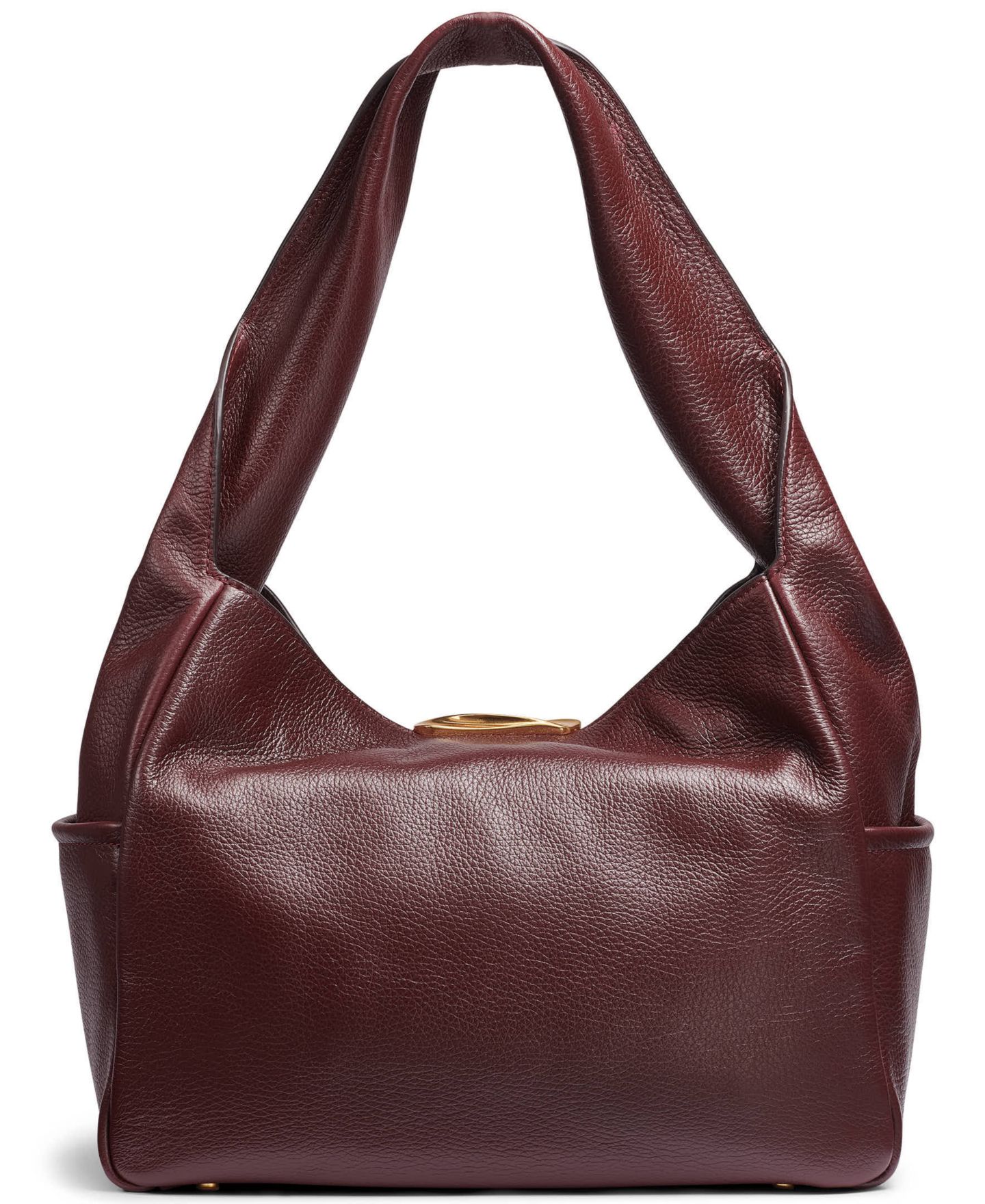 Женская сумка Donna Karan New York Amagansett Soft-Rolled Medium Shoulder Handbag, цвет: Чёрный вишнёвый — фото 2