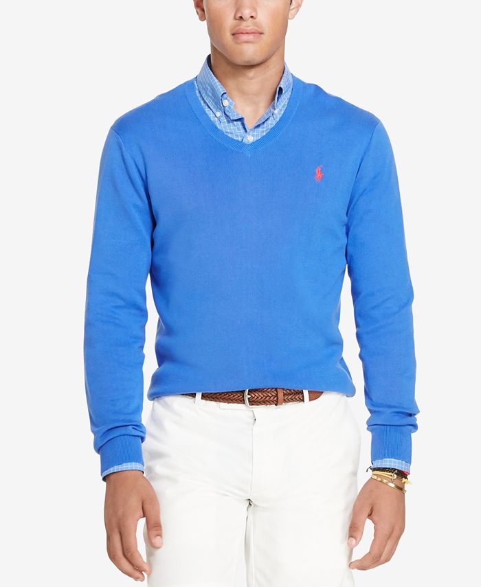 Polo Ralph Lauren Men's Slim-Fit V-Neck Sweater & Reviews - Sweaters - Men  - Macy's