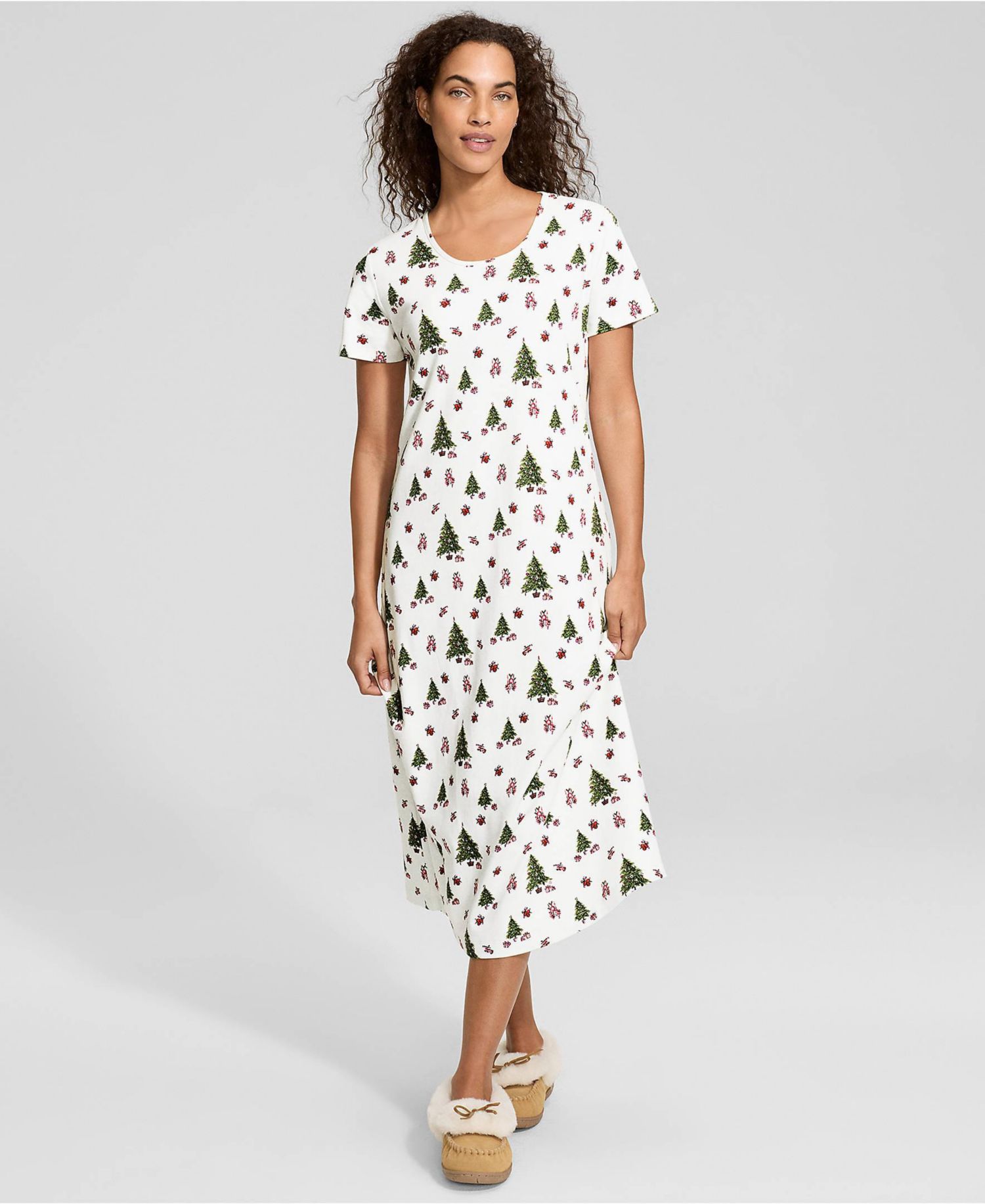 Women's Cotton Short Sleeve Midcalf Nightgown