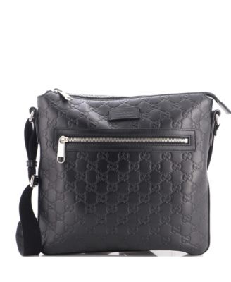 Medium Signature Zip Messenger Bag Guccissima Leather