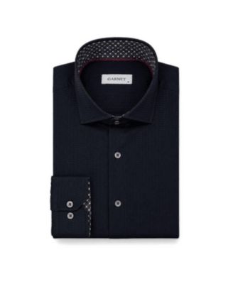 Men's Regular-Fit Spread-Collar Contrast-Trim Dress Shirt