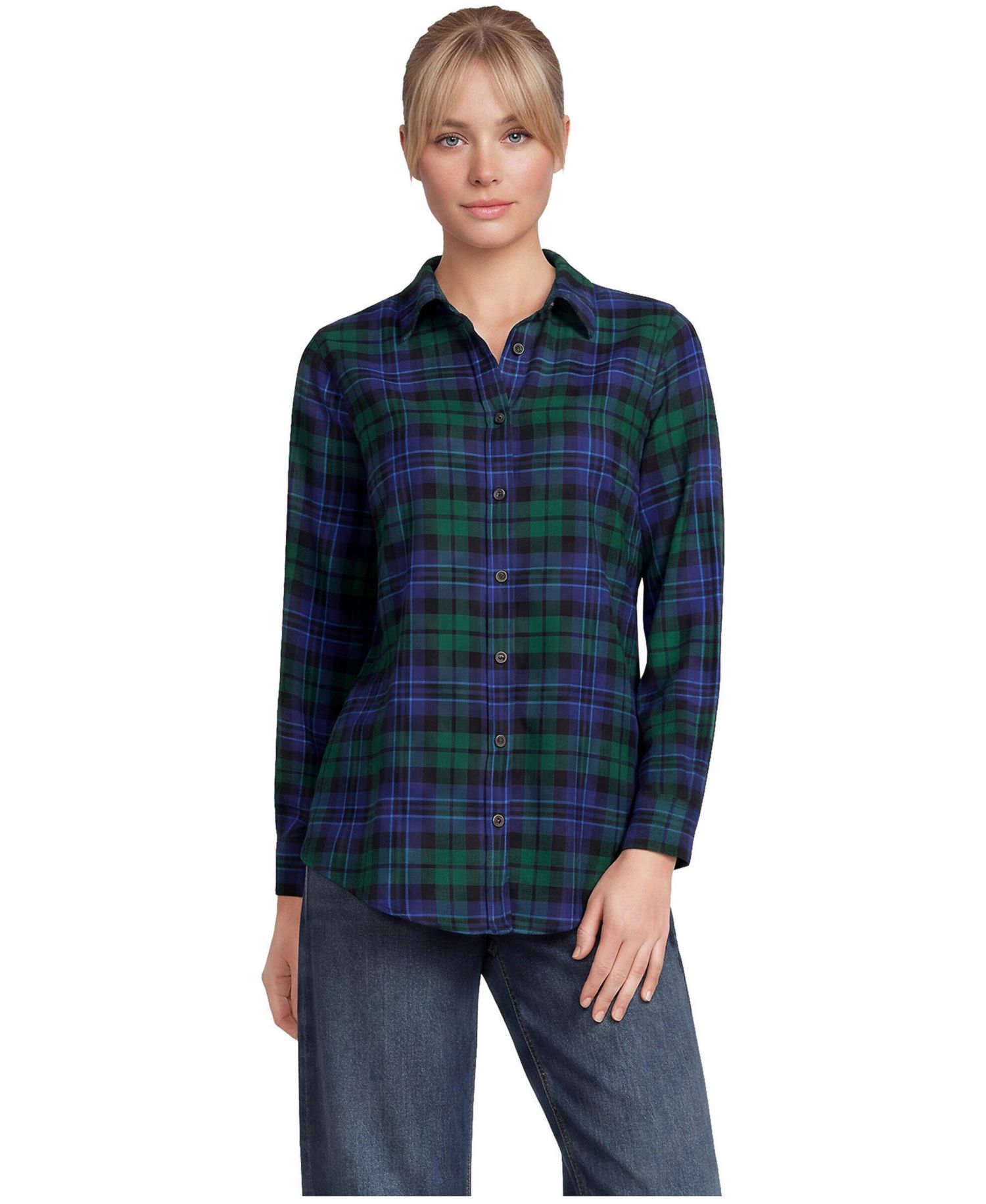 Women's Flannel Boyfriend Long Sleeve Shirt