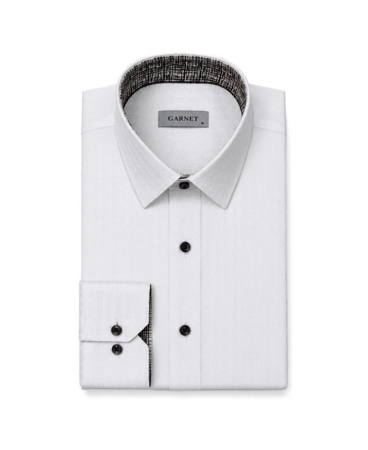 Garnet Men's Regular-Fit Contrast-Trim Dress Shirt