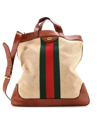 Large Shopping Tote Vintage Web Canvas