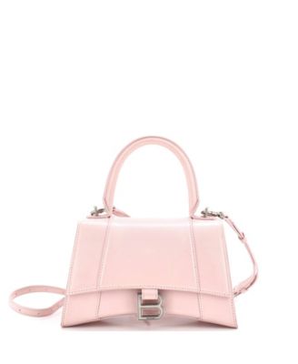 Small Hourglass Top Handle Bag Leather