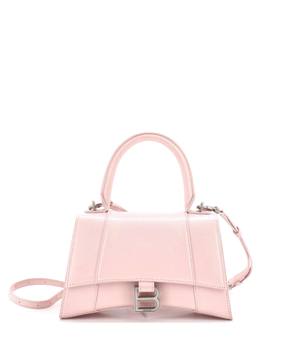 Pre-Owned Balenciaga Small Hourglass Top Handle Bag Leather - Pink