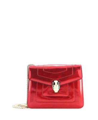 Small Serpenti Forever Square Shoulder Bag Metallic Leather