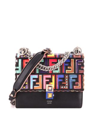 Small Kan I Bag Zucca Embossed Patent and Leather