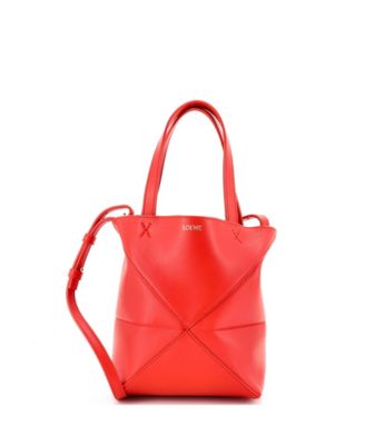 Mini Puzzle Fold Tote Leather