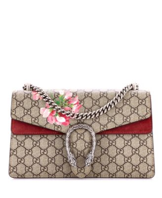 Small Dionysus Bag Blooms Print GG Coated Canvas