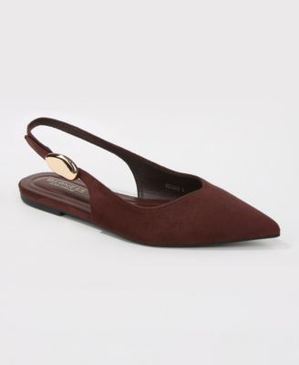 Reed Faux Suede Slingback Flats