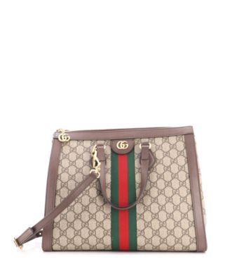Medium Ophidia Top Handle Tote GG Coated Canvas