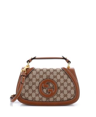 Medium Blondie NM Top Handle Bag GG Coated Canvas with Leather