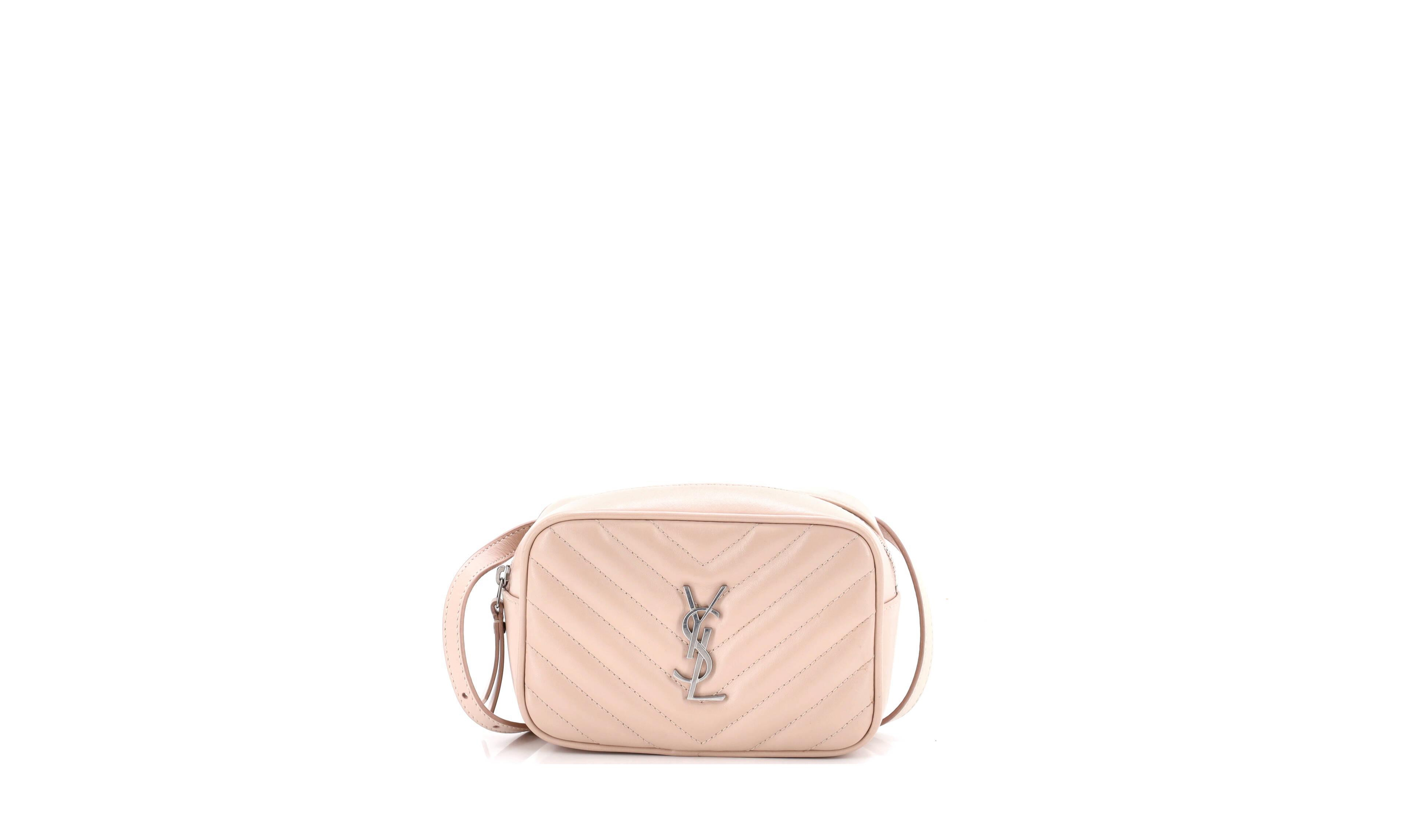 Pre-Owned Saint Laurent Lou Leather Matelasse-Chevron Adjustable Belt Bag