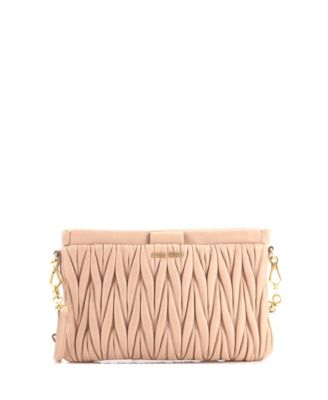 Flat Convertible Clutch Matelasse Leather