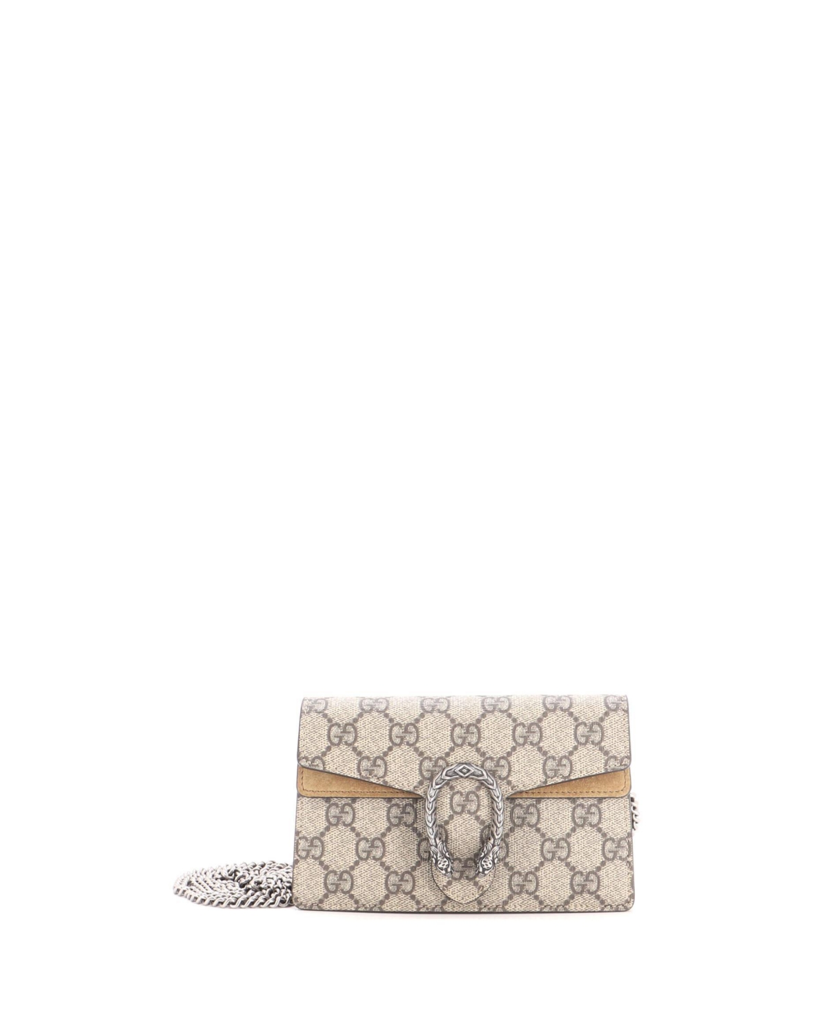 Pre-Owned Gucci Super Mini Dionysus Bag Gg Coated Canvas - Brown