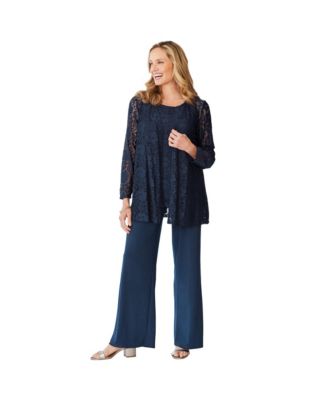 Women's Within 3-Piece Lace Jacket/Tank/Pant Set