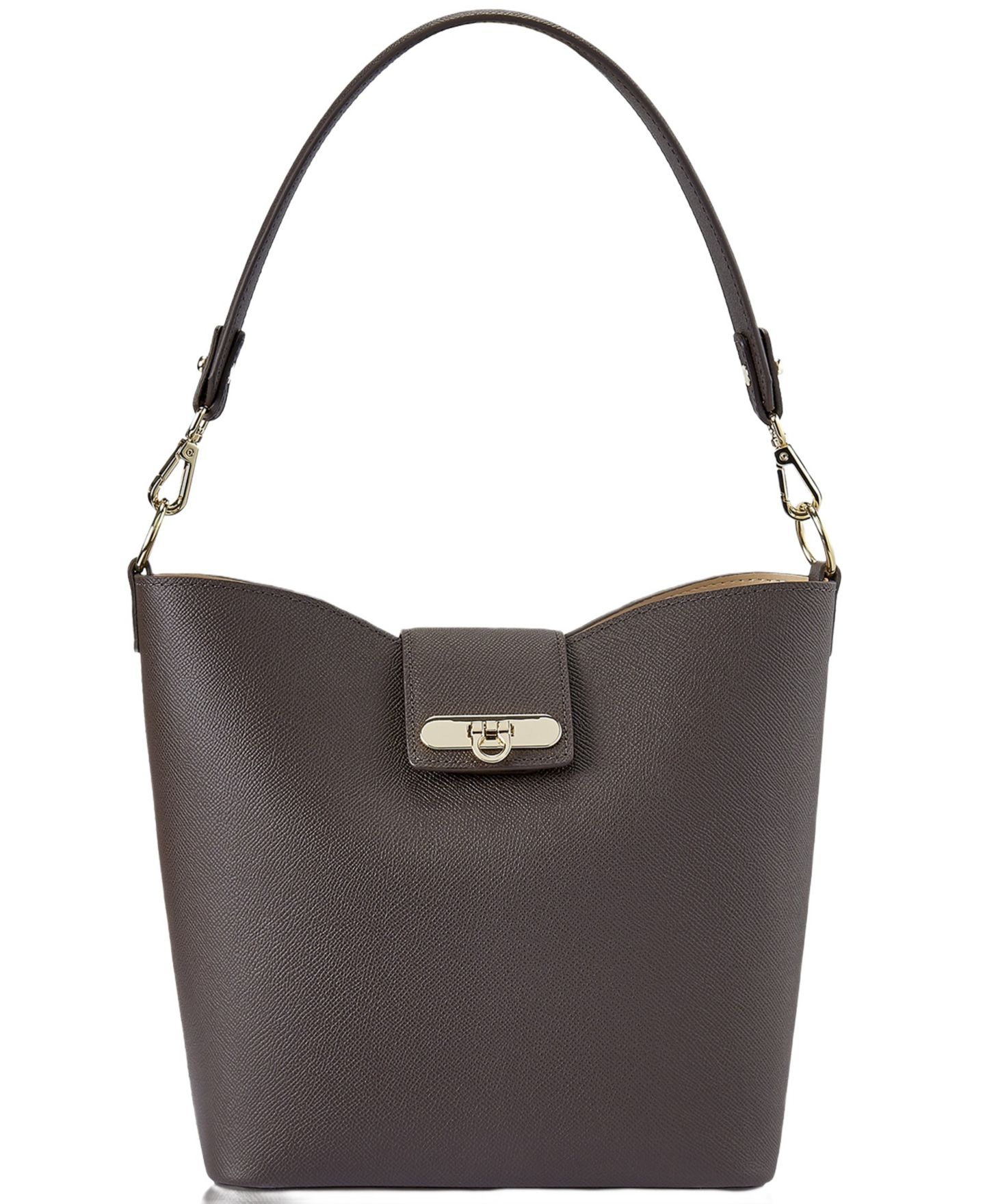 Женская сумка GiGi New York Isabel Leather Small Shoulder Handbag, цвет: Коричневый — фото 1